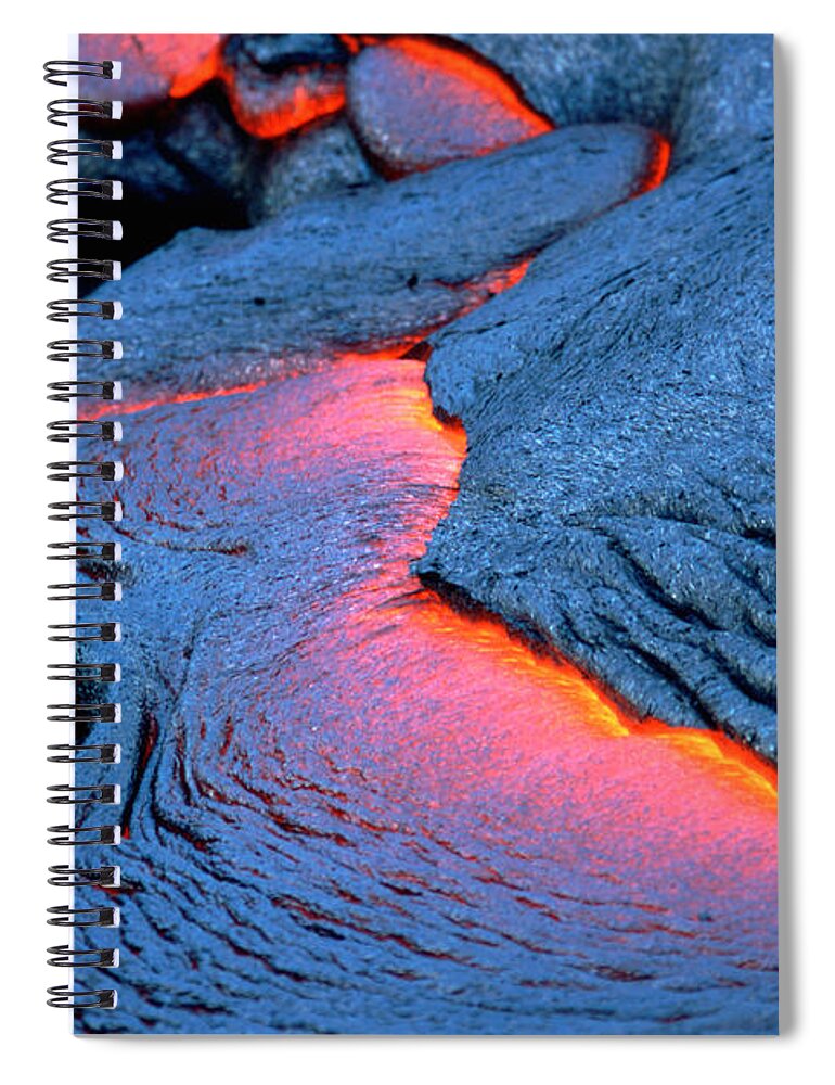 Nature Spiral Notebook featuring the photograph Pahoehoe Lava, Kilauea Volcano, Hawaii #4 by Douglas Peebles