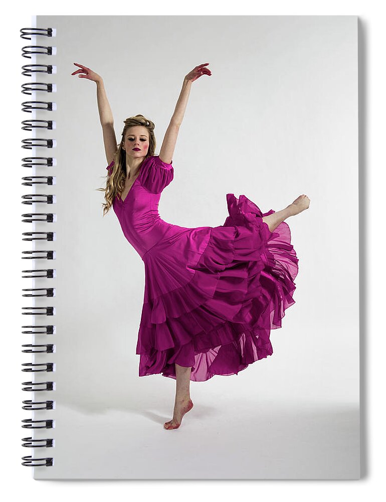 Ballet Dancer Spiral Notebook featuring the photograph Photofusion Shoot Jan 2013 #4 by Maya De Almeida Araujo