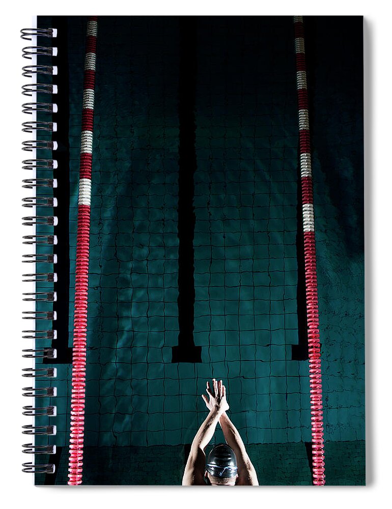 Human Arm Spiral Notebook featuring the photograph Professional Swimmer #4 by Henrik Sorensen