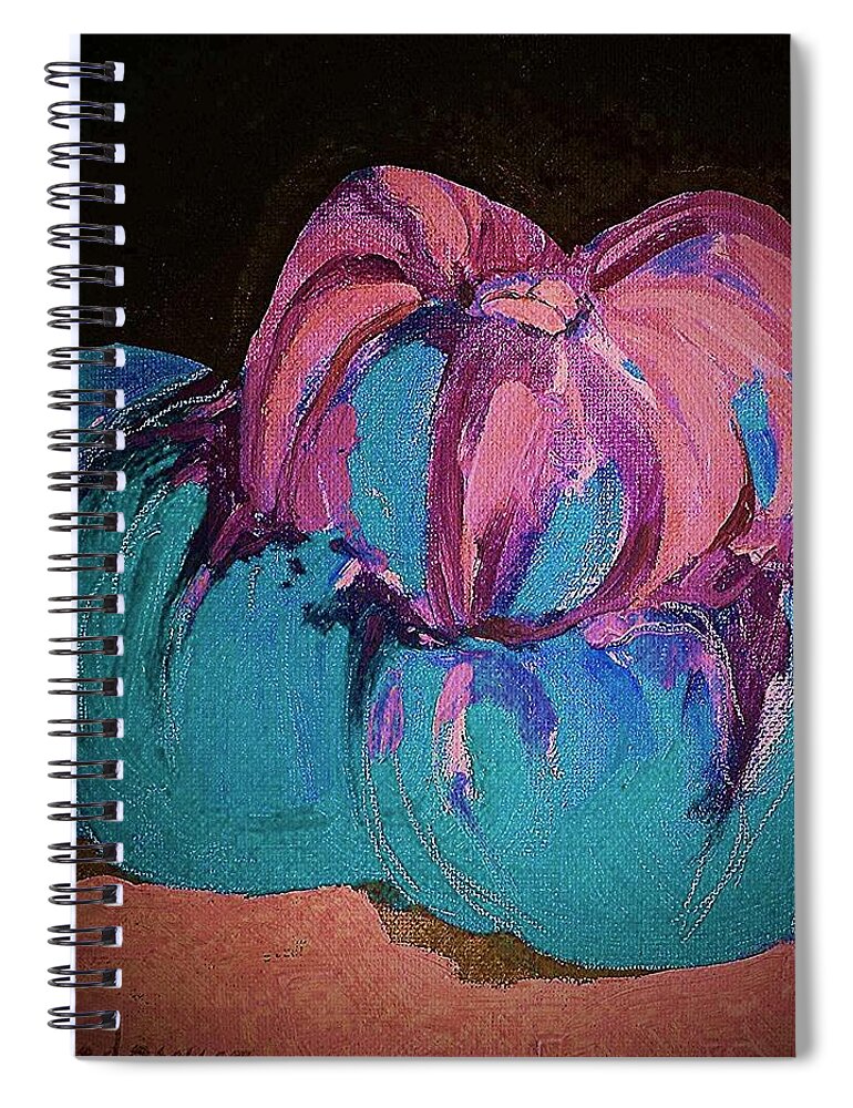 Pumpkin Clone Decorative Vegetable Spiral Notebook featuring the painting Pumpkin by Andrew Drozdowicz