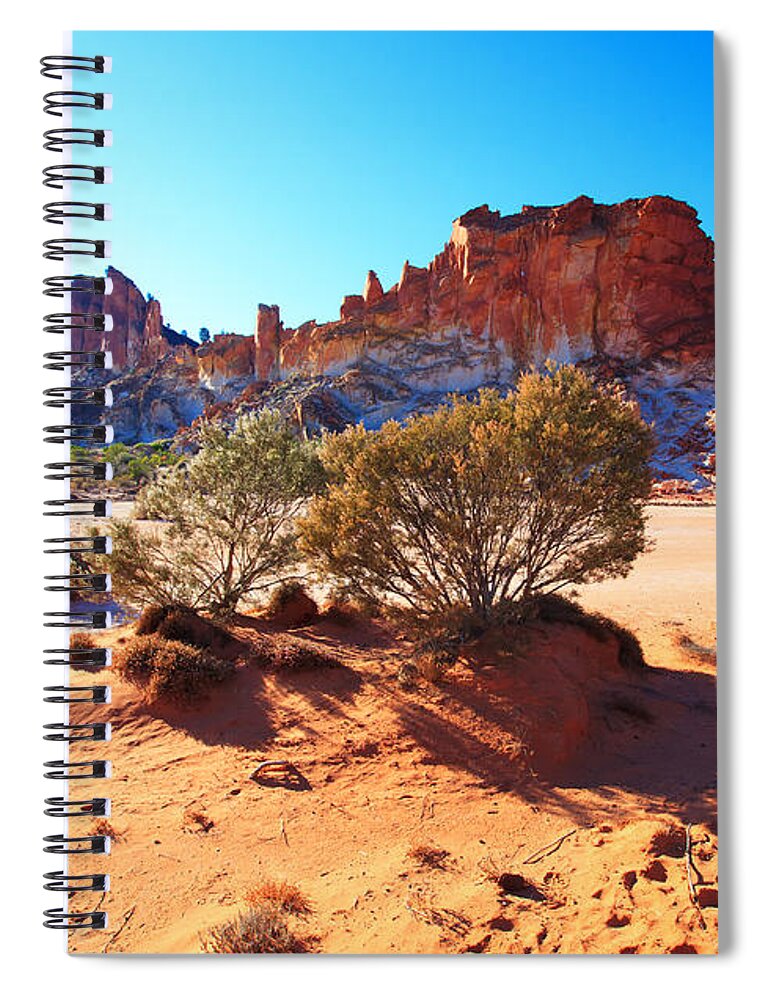 Rainbow Valley Sunrise Outback Landscape Central Australia Water Hole Northern Territory Australian Clay Pan Spiral Notebook featuring the photograph Rainbow Valley #4 by Bill Robinson