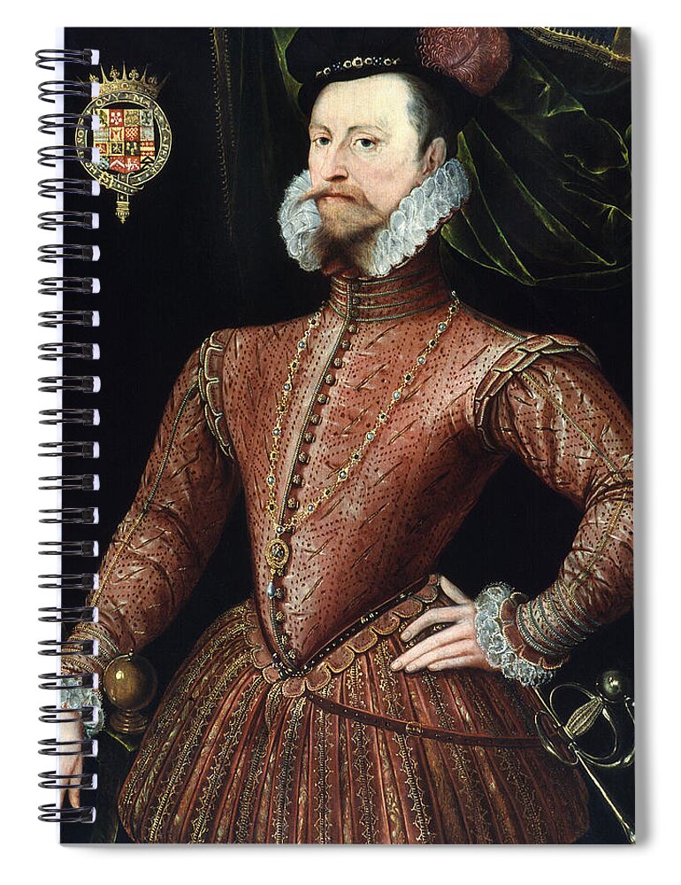 1575 Spiral Notebook featuring the painting Robert Dudley (1532-1588) #4 by Granger
