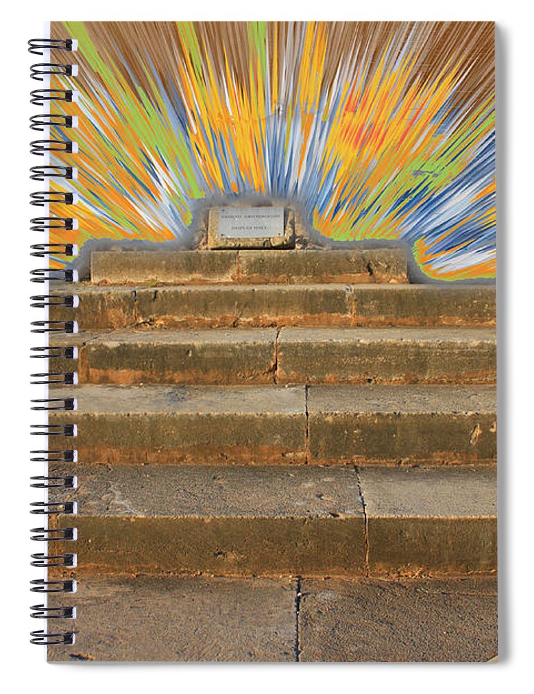 Augusta Stylianou Spiral Notebook featuring the digital art Temple of Apollo #7 by Augusta Stylianou