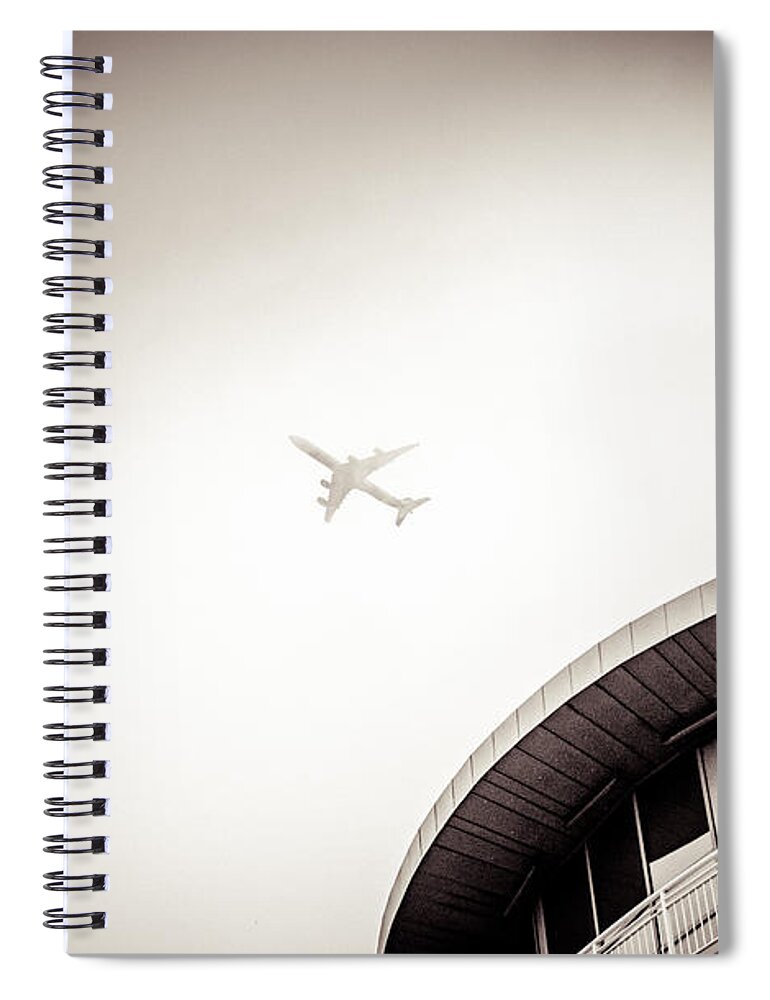 oyster Wharf Spiral Notebook featuring the photograph walking along the Thames #4 by Lenny Carter
