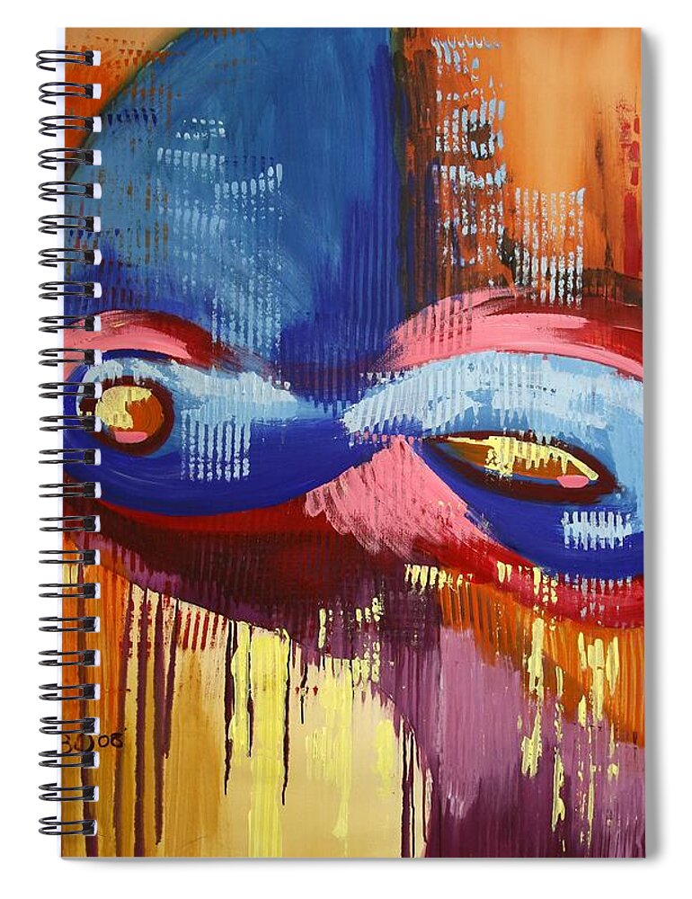 40 Days And 40 Nights Spiral Notebook featuring the painting 40 Days And 40 Nights by Anthony Falbo