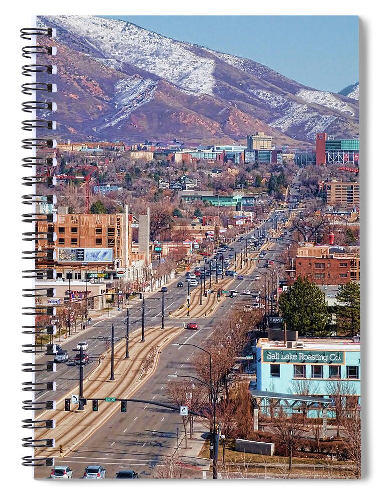 400 Salt Lake City Spiral Notebook featuring the photograph 400 S Salt Lake City by Ely Arsha