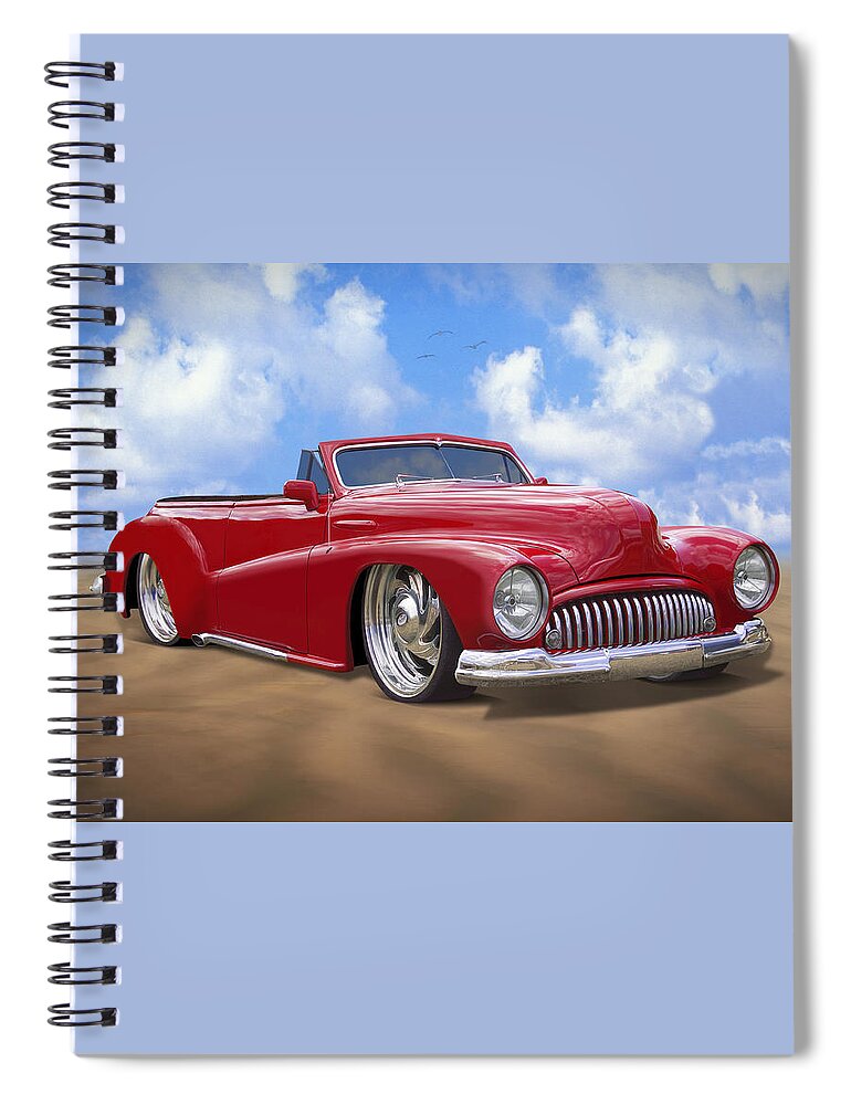 1948 Buick Spiral Notebook featuring the photograph 48 Buick Convertible by Mike McGlothlen