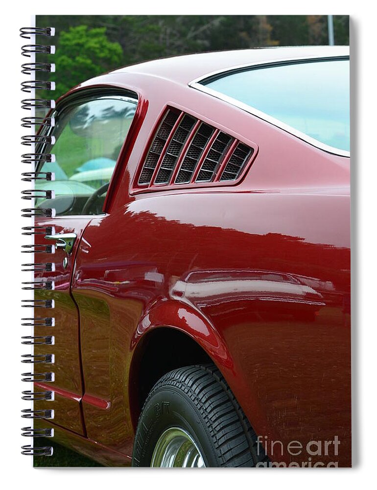 Red Spiral Notebook featuring the photograph Classic Mustang by Dean Ferreira