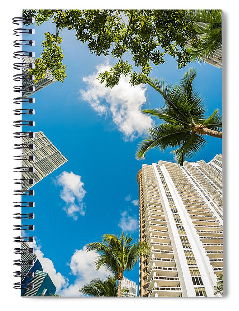 Architecture Spiral Notebook featuring the photograph Downtown Miami by Raul Rodriguez