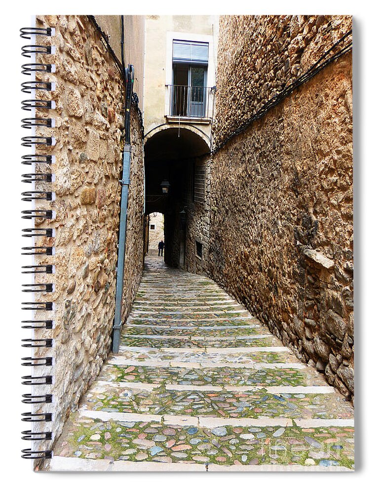 Path Spiral Notebook featuring the photograph Spanish 5-Foot Way by Marguerita Tan