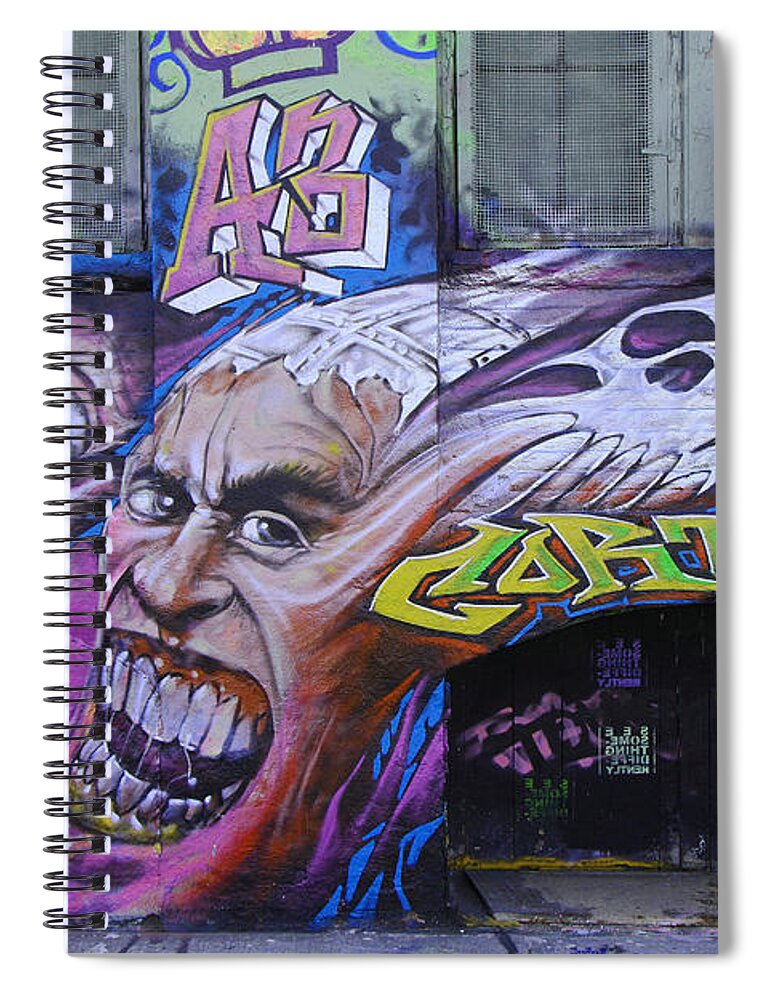 Art Spiral Notebook featuring the photograph 5 Pointz Graffiti Art 8 by Allen Beatty