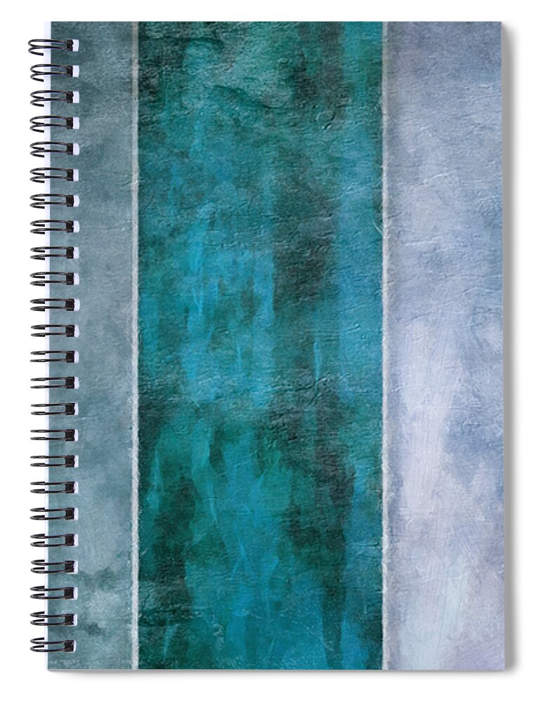 Abstract Spiral Notebook featuring the mixed media 5 Water by Angelina Tamez