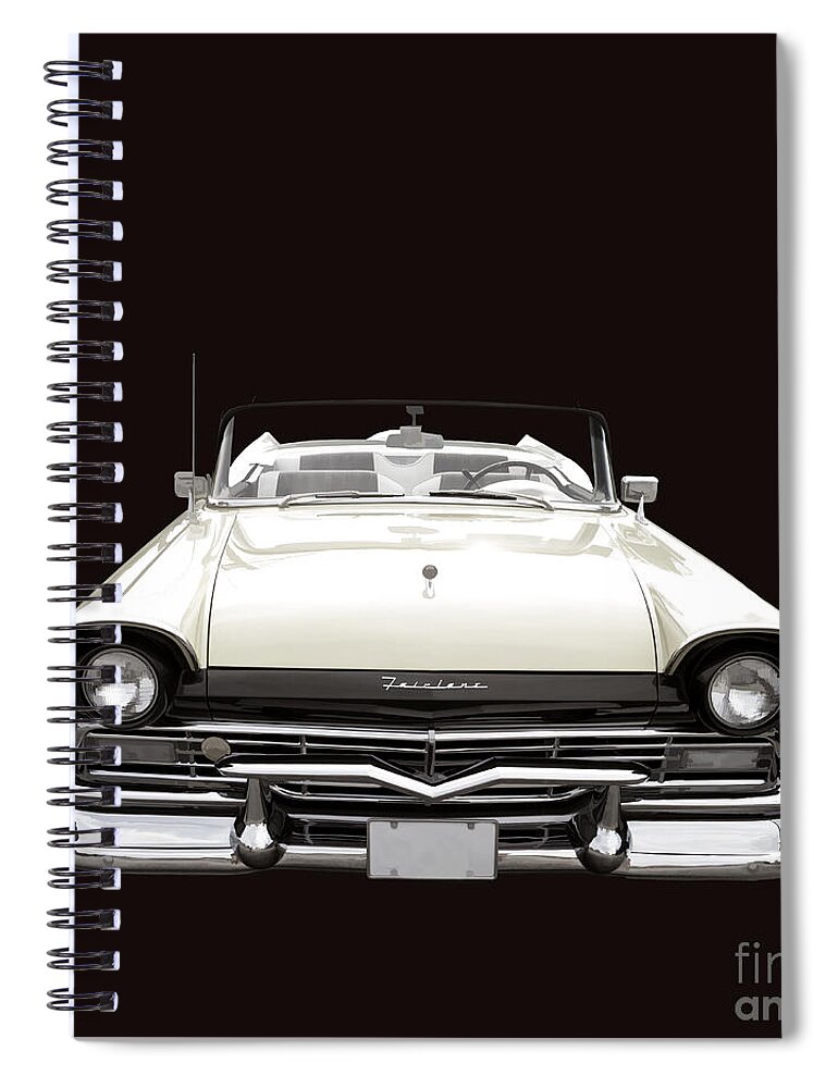 Ford Spiral Notebook featuring the photograph 50s Ford Fairlane Convertible by Edward Fielding