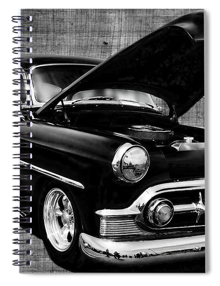 1953 Spiral Notebook featuring the photograph '53 Chevy #53 by Vic Montgomery
