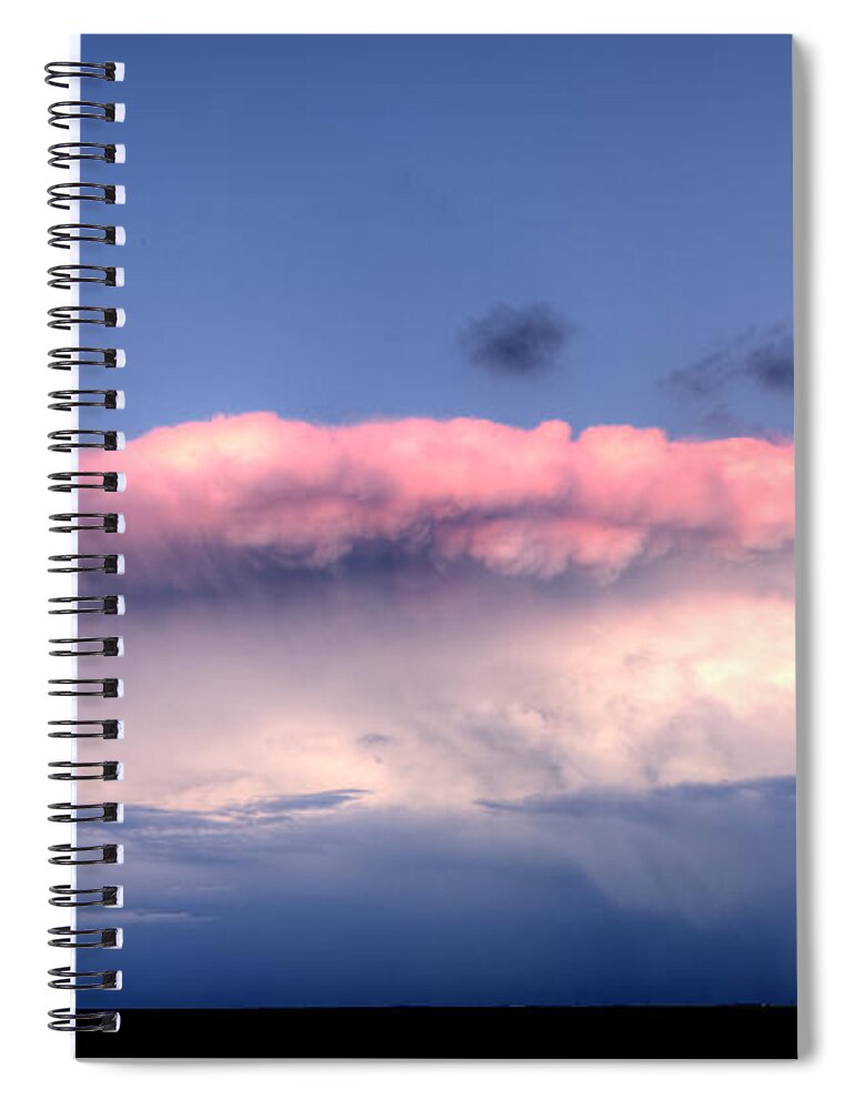Storm Spiral Notebook featuring the photograph Prairie Storm Clouds #55 by Mark Duffy