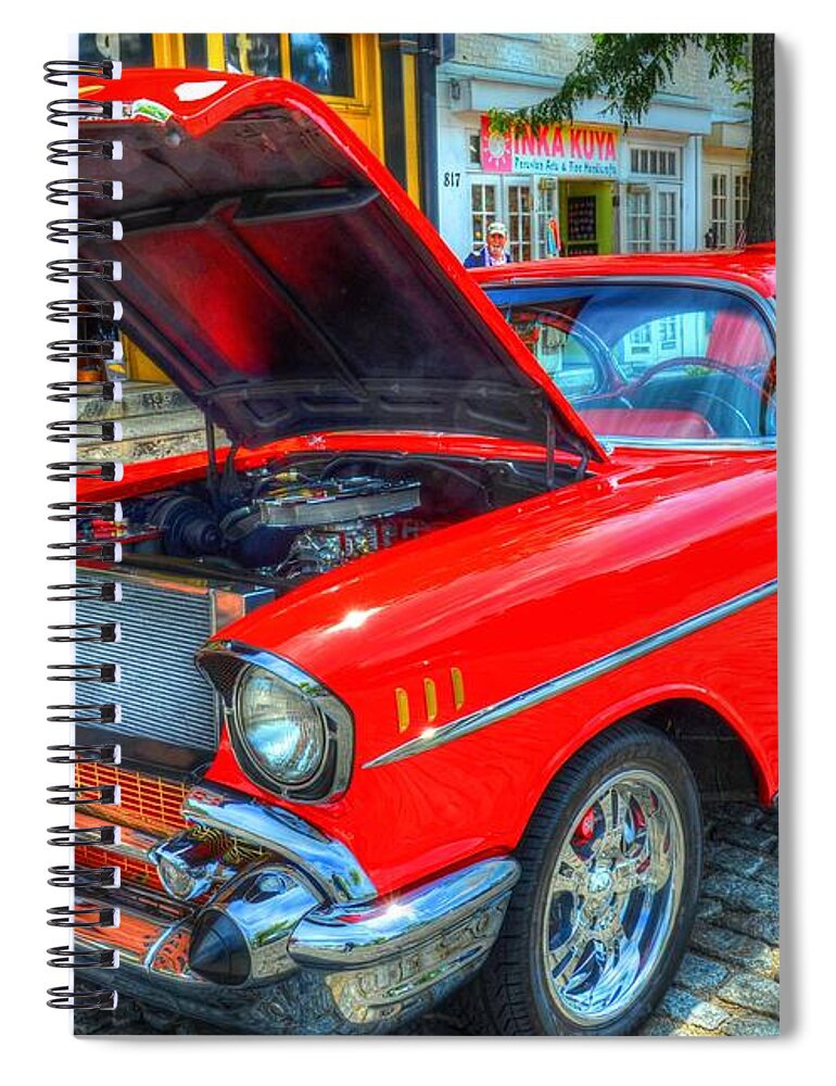 Chevy Spiral Notebook featuring the photograph 57 Chevy by Debbi Granruth