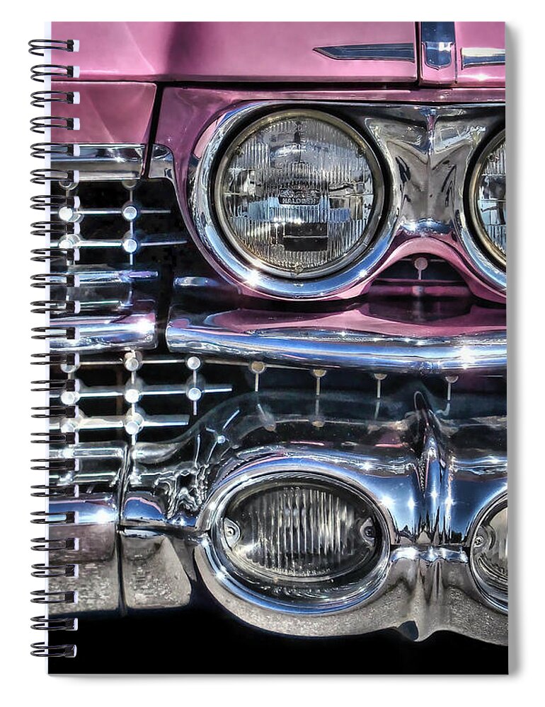 Victor Montgomery Spiral Notebook featuring the photograph 59 Caddy Lights by Vic Montgomery