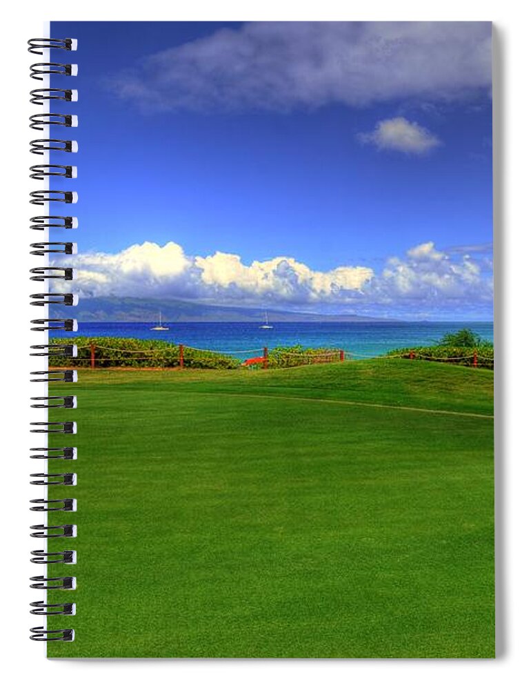 Royal Ka'anapali Spiral Notebook featuring the photograph 5th Hole by Kelly Wade