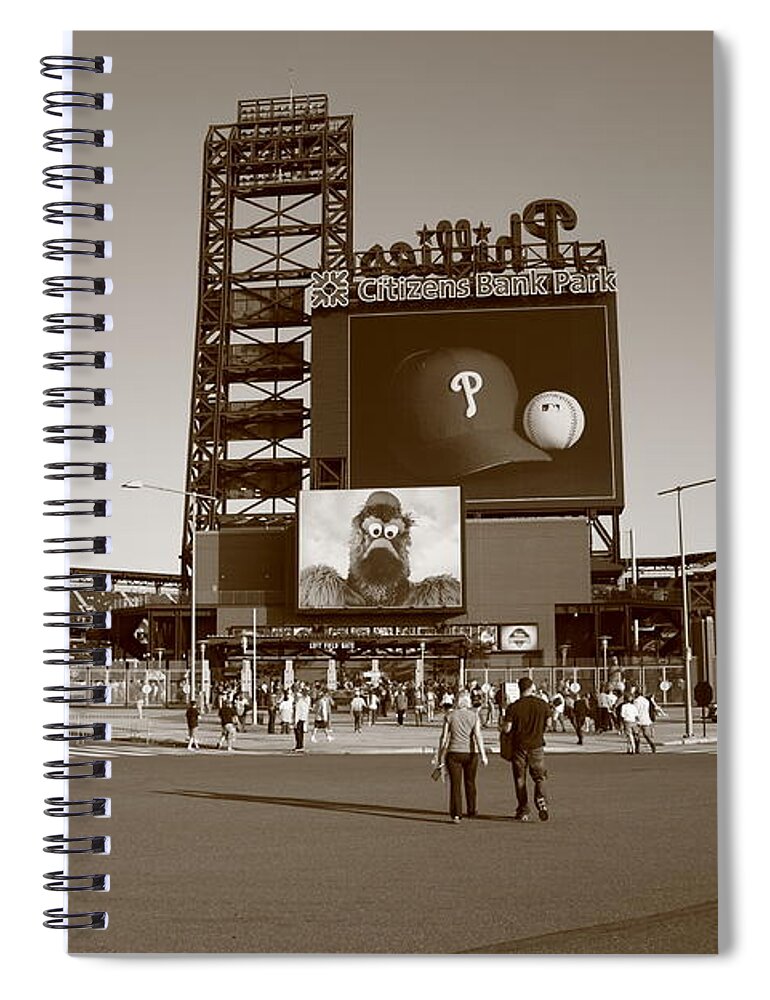 America Spiral Notebook featuring the photograph Citizens Bank Park - Philadelphia Phillies #6 by Frank Romeo