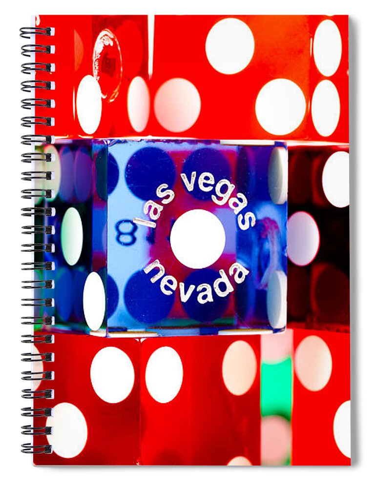 Las Vegas Spiral Notebook featuring the photograph Colorful Dice by Raul Rodriguez