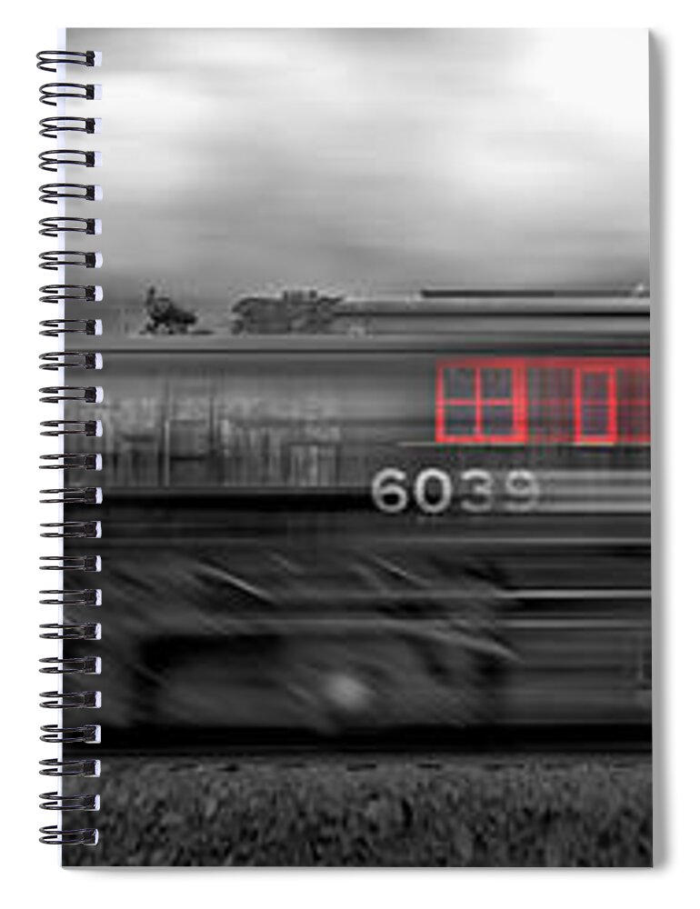 Transportation Spiral Notebook featuring the photograph 6339 On the Move Panoramic by Mike McGlothlen