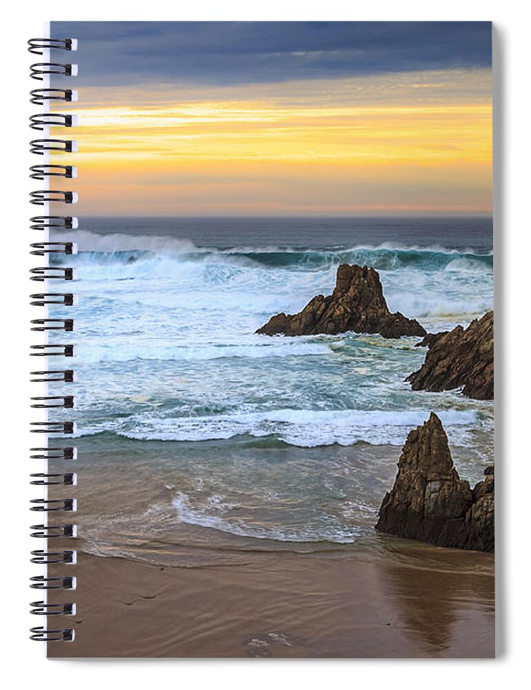 Campelo Spiral Notebook featuring the photograph Campelo Beach Galicia Spain by Pablo Avanzini