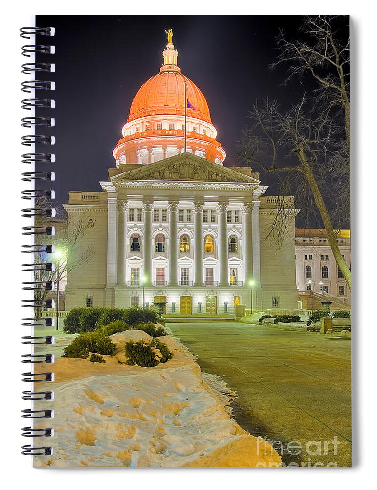 Capitol Spiral Notebook featuring the photograph Madison capitol by Steven Ralser