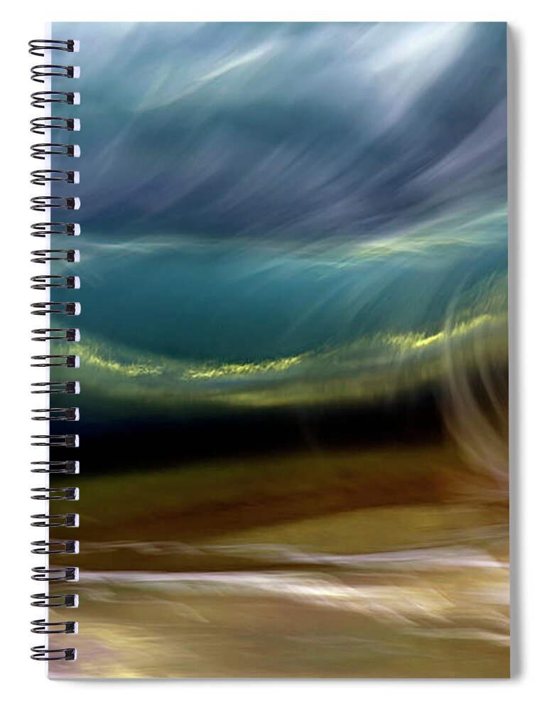 Surf Spiral Notebook featuring the photograph Ocean Wave Blurred By Motion Hawaii #7 by Vince Cavataio