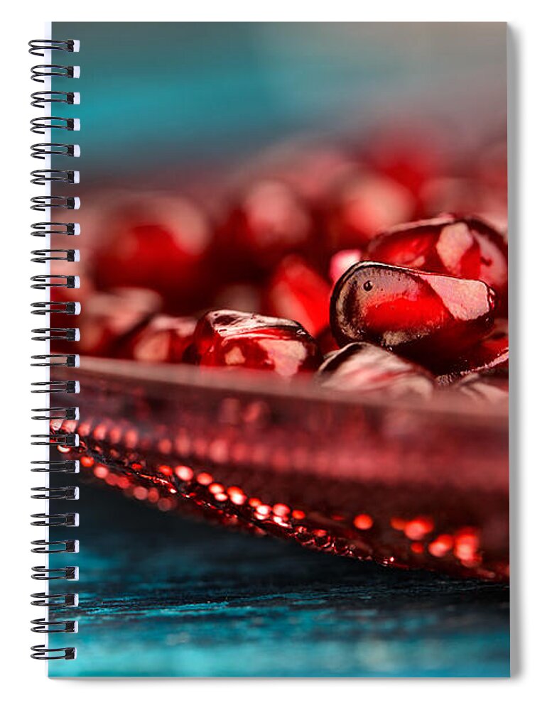 Pomegranate Spiral Notebook featuring the photograph Pomegranate #7 by Nailia Schwarz