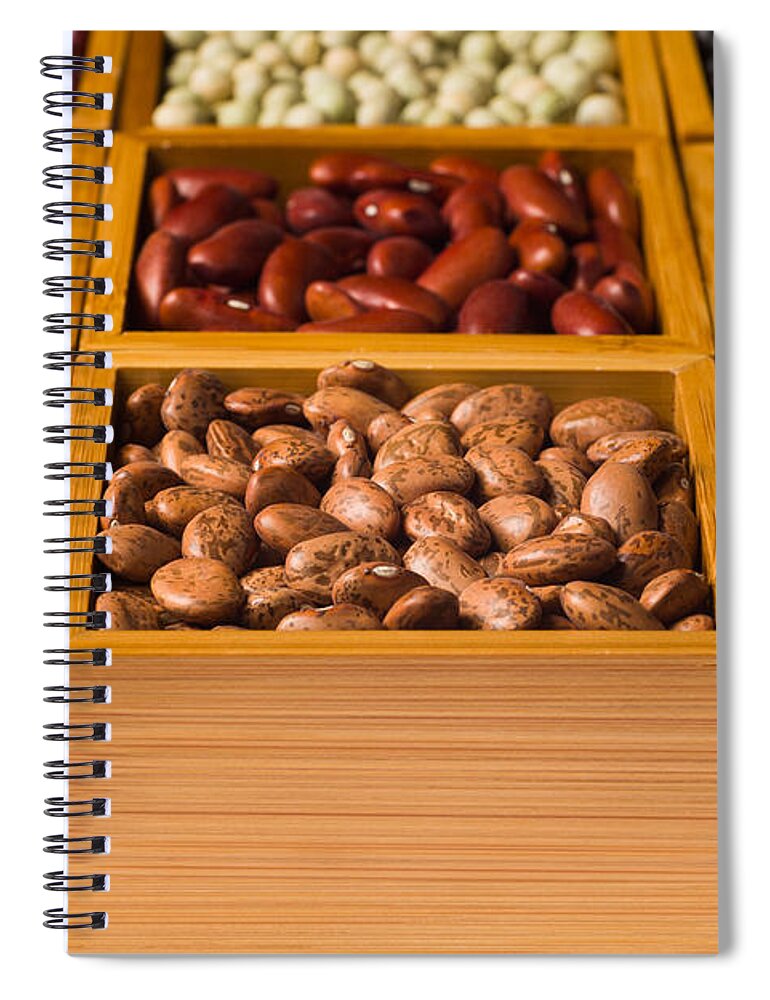 Agricultural Spiral Notebook featuring the photograph Boxes of beans #8 by Raul Rodriguez