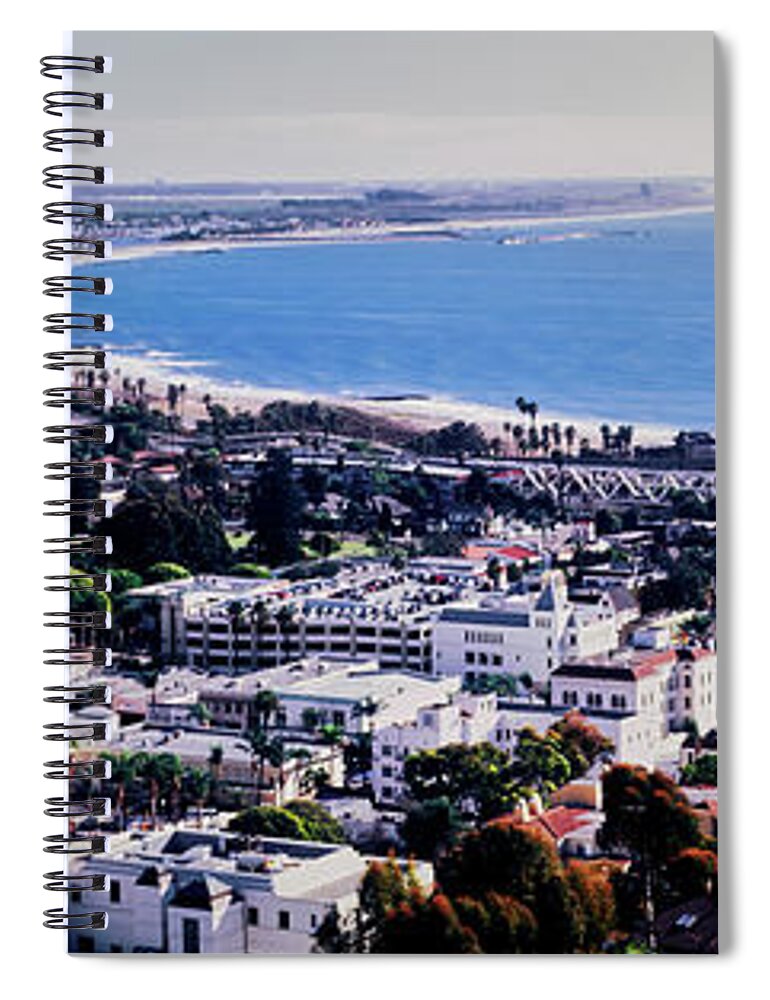 Photography Spiral Notebook featuring the photograph Elevated View Of City At Waterfront #8 by Panoramic Images