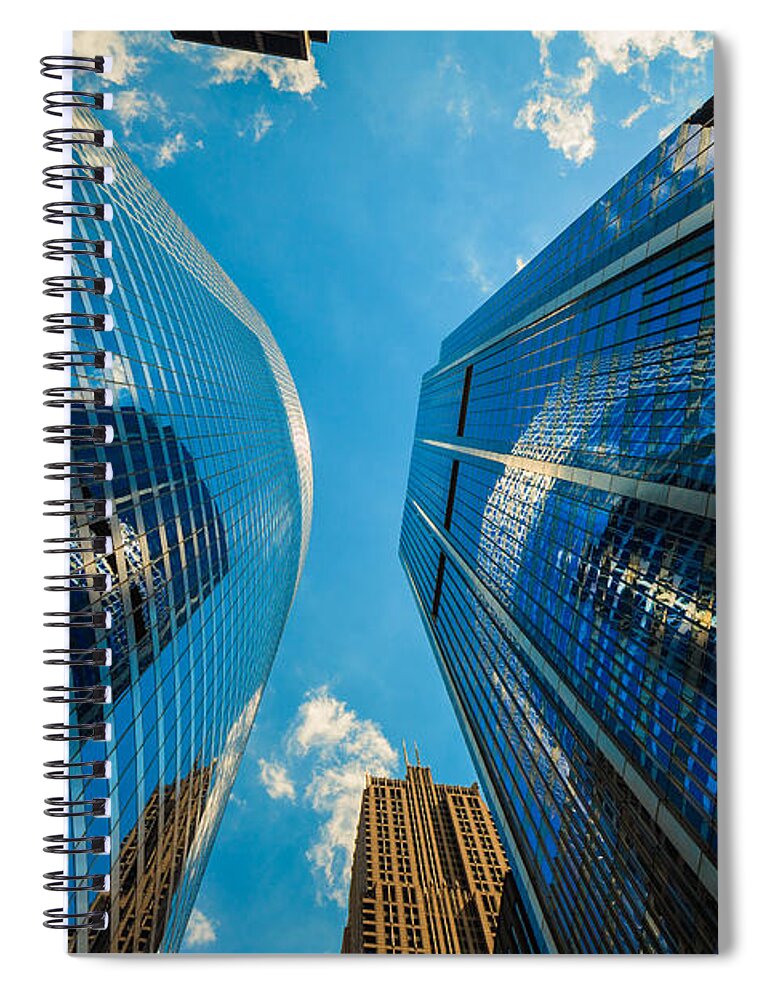 Architecture Spiral Notebook featuring the photograph Skyscrapers #8 by Raul Rodriguez