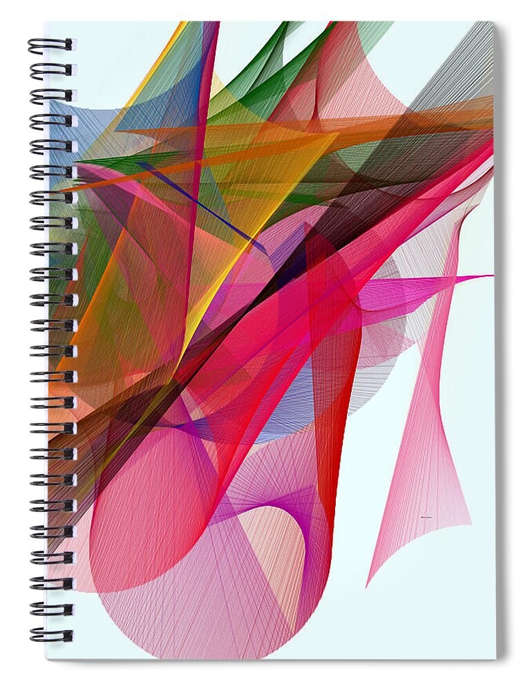 Abstract Art Spiral Notebook featuring the digital art Color Symphony #5 by Rafael Salazar