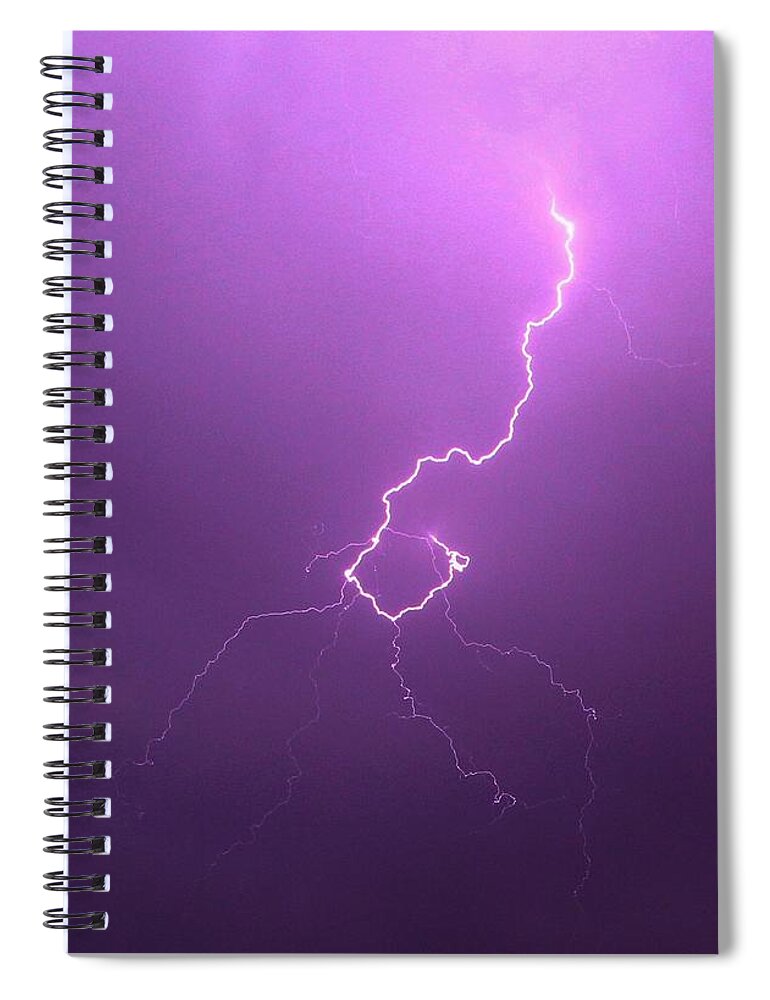 Stormscape Spiral Notebook featuring the photograph Our 1st Severe Thunderstorms in South Central Nebraska #19 by NebraskaSC