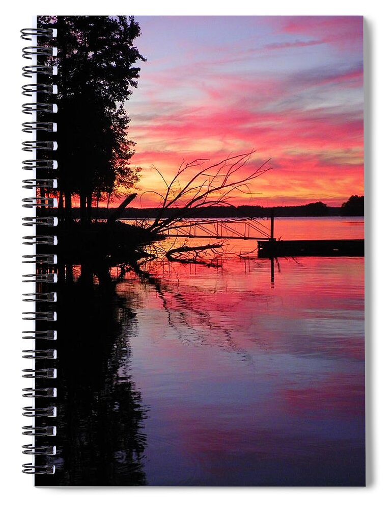 Sunset 9 Spiral Notebook featuring the photograph Sunset 9 by Lisa Wooten