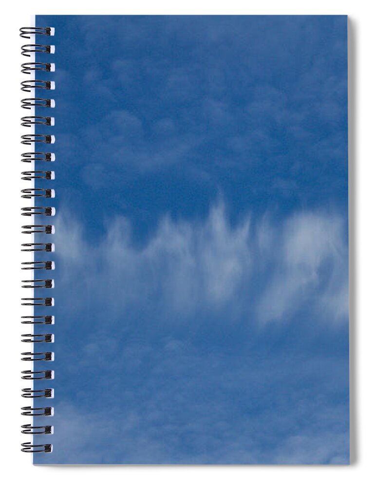 Clouds Spiral Notebook featuring the photograph A batch of interesting clouds in a blue sky by Eti Reid