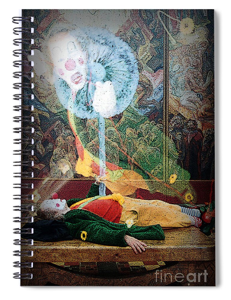 Clown Spiral Notebook featuring the photograph 10341 A Clown Dreams Version 2 by Colin Hunt