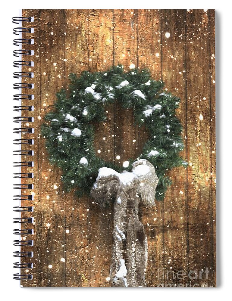 Christmas Spiral Notebook featuring the photograph A Country Christmas by Benanne Stiens