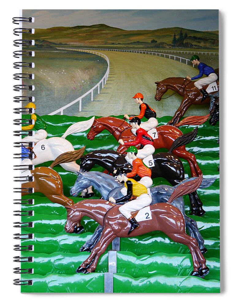 Richard Reeve Spiral Notebook featuring the photograph A Day at the Races by Richard Reeve