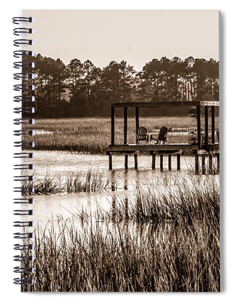 Creek Spiral Notebook featuring the photograph A Drift in Beaufort by Scott Hansen