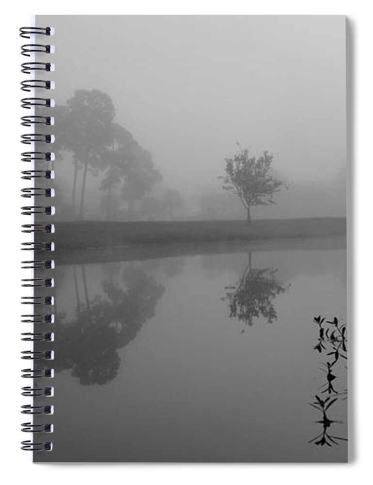 Fog Spiral Notebook featuring the photograph A Foggy Morning by David Hart