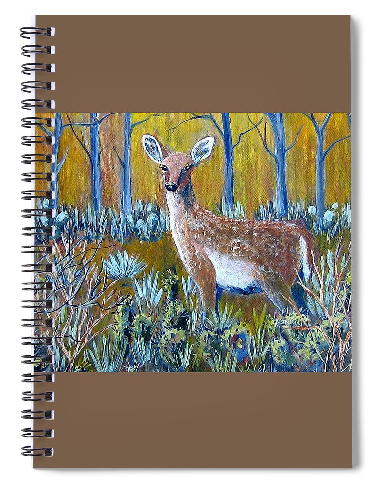 Landscape Spiral Notebook featuring the painting A Little Rough Around the Edges by Suzanne Theis