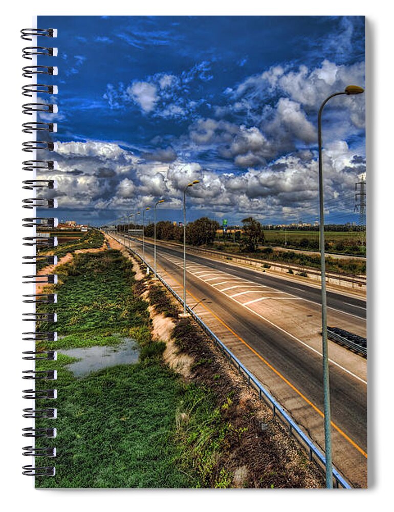 Landscape Spiral Notebook featuring the photograph a majestic springtime in Israel by Ron Shoshani