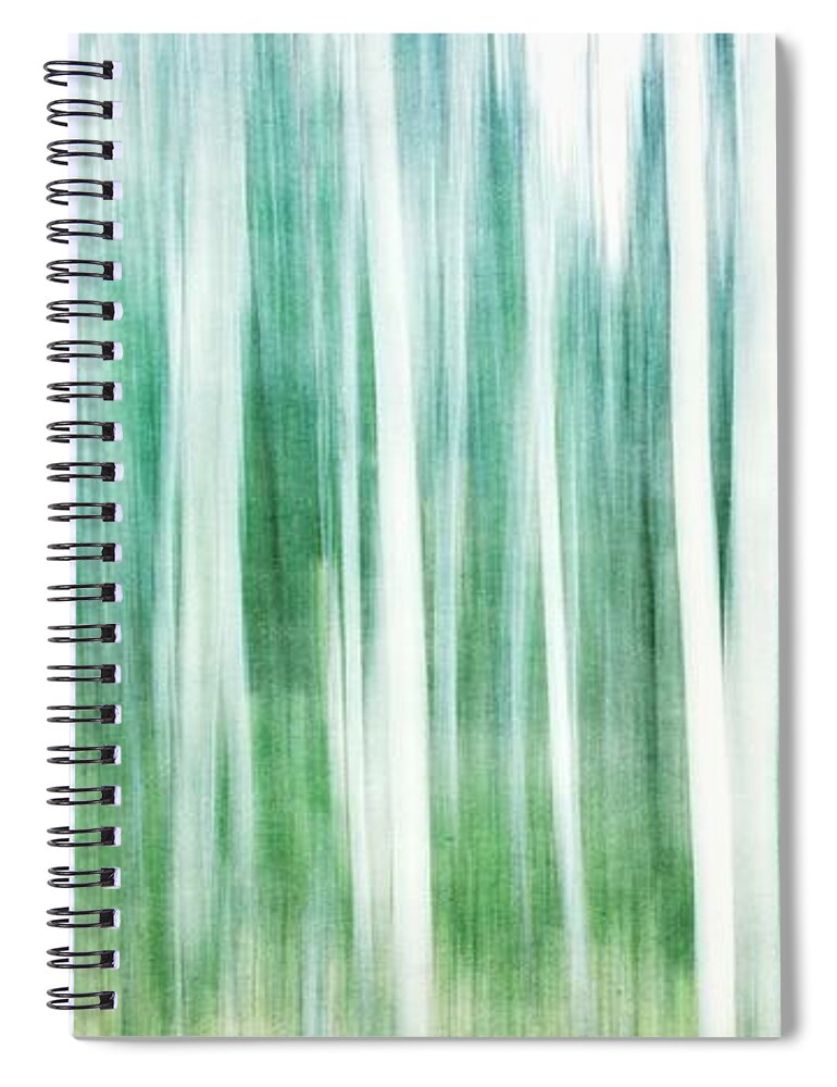 Abstract Spiral Notebook featuring the photograph A Matter Of Blues by Priska Wettstein