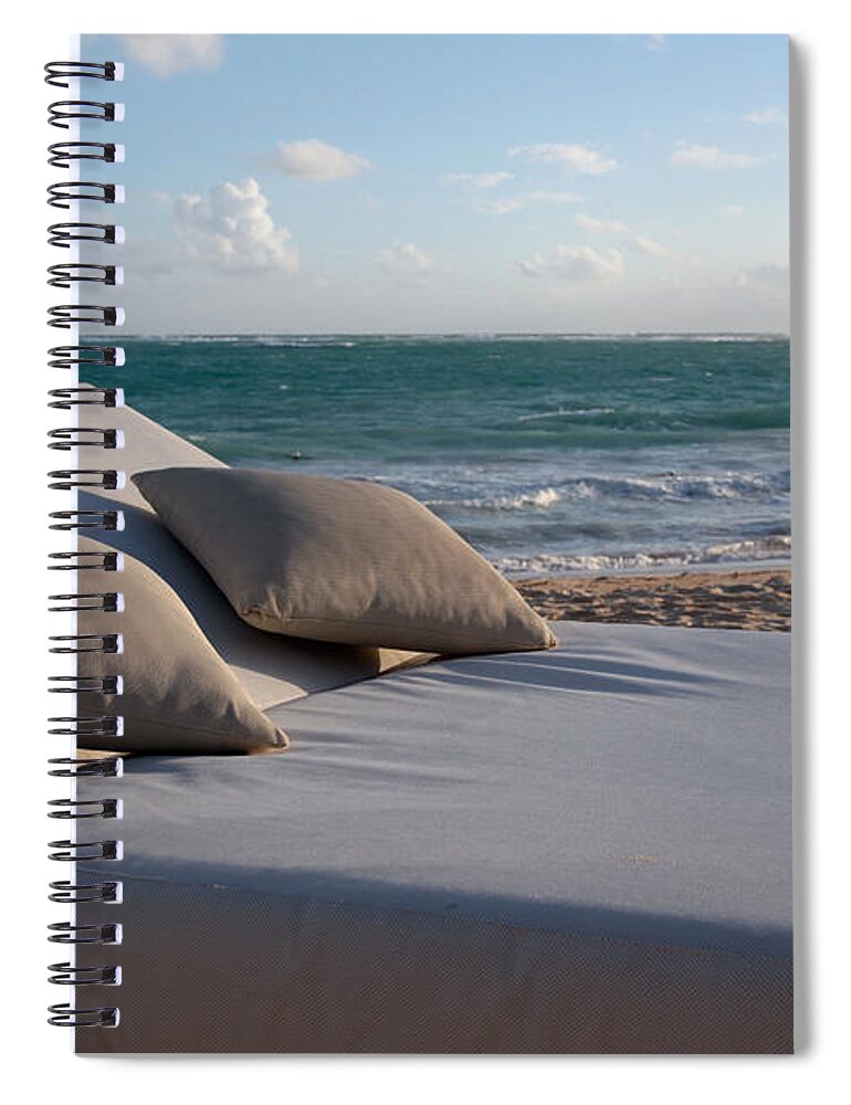 Atlantic Spiral Notebook featuring the photograph A Perfect Day on the Beach by Karen Lee Ensley