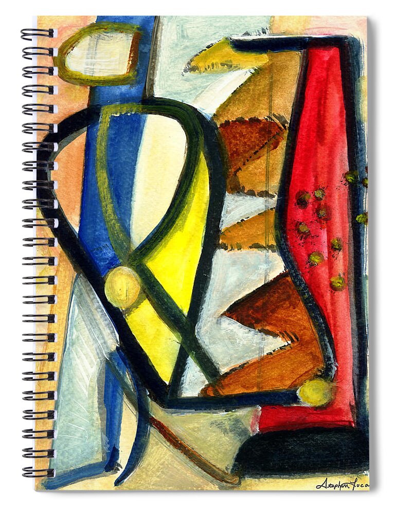Abstract Art Spiral Notebook featuring the painting A Perfect Image by Stephen Lucas