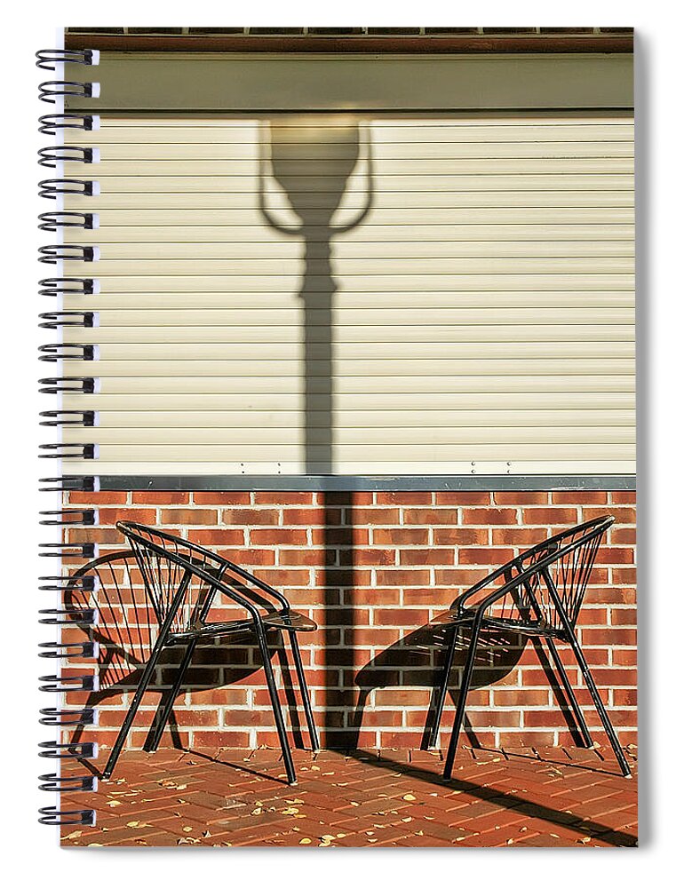Riverside Gardens Park Spiral Notebook featuring the photograph A Place Where Shadows Meet by Gary Slawsky
