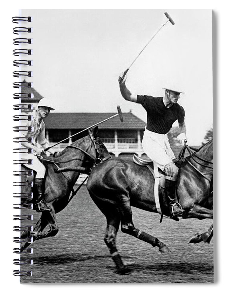 1920s Spiral Notebook featuring the photograph A Royal Polo Match by Underwood Archives
