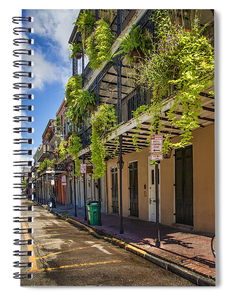 New Orleans Spiral Notebook featuring the photograph A Street in NOLA by Diana Powell