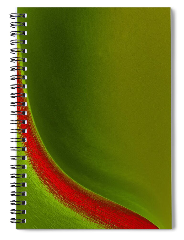 Stroke Of Red Spiral Notebook featuring the digital art Stroke of Red by Kellice Swaggerty